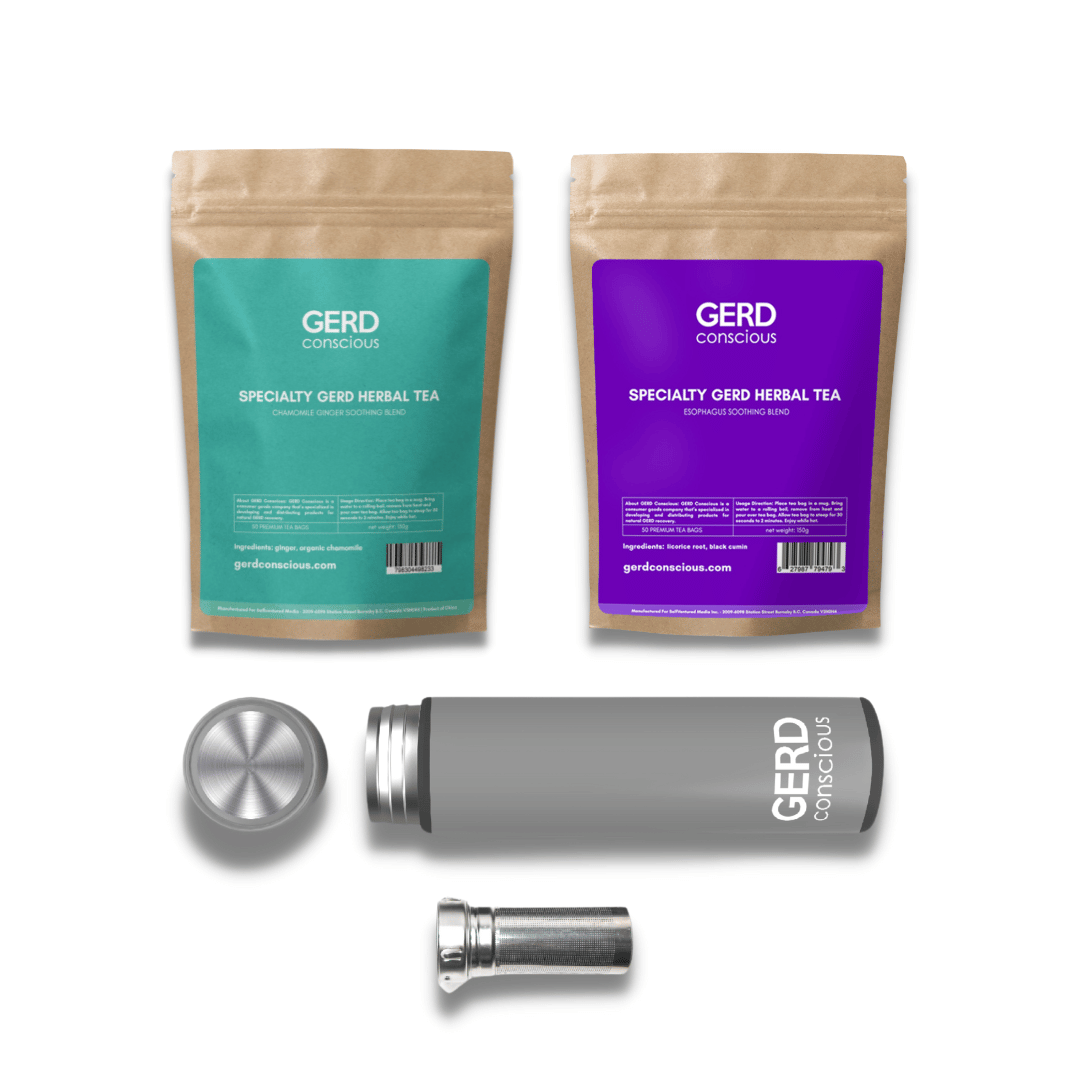 Serious Relief Tea & AntiBloat Herbal Tea & Alkaline Water Bottle