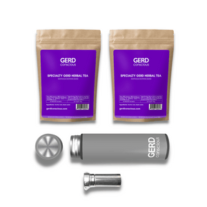 Powerful GERD Relief Duo: Serious Relief Tea (2 packs) + Everyday Relief Alkaline Water Bottle
