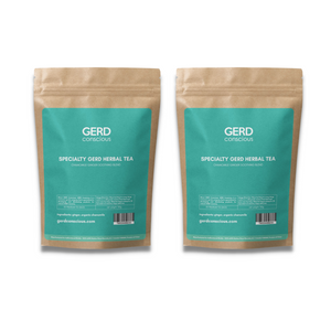 GERD Conscious Tea (2 packs) - Acid Reflux, Heartburn Soothing, Caffeine Free, pH balancing, Fast Acting - 50 day supply bundle