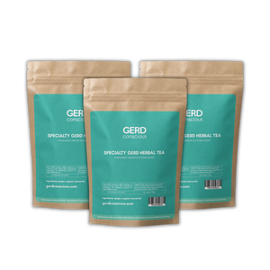 GERD Conscious Anti-Bloat Herbal Tea | Premium Chamomile & Ginger Fusion (3 packs, 150 bags)